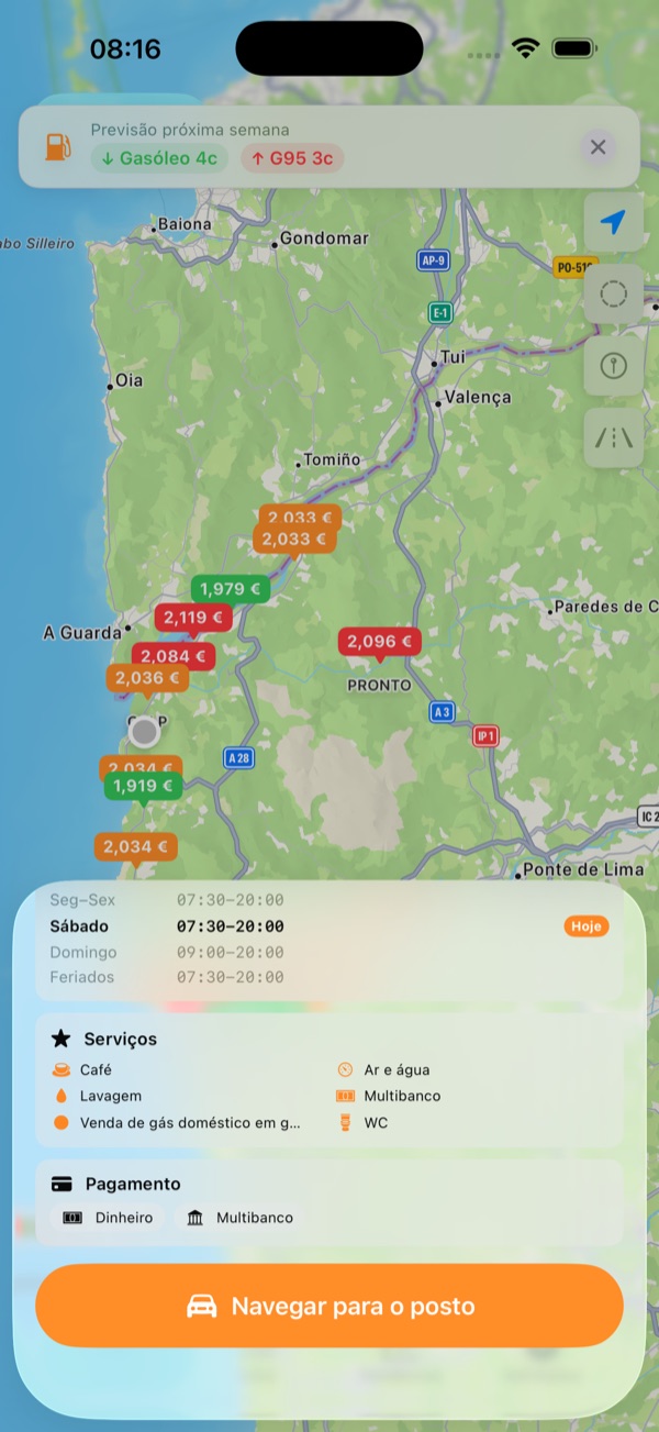 Detalhes da gasolineira