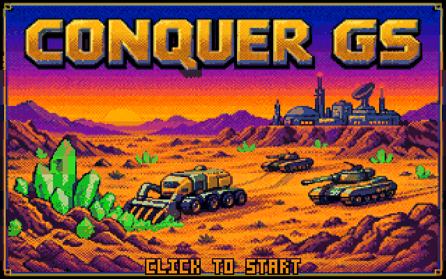 The Conquer GS title screen