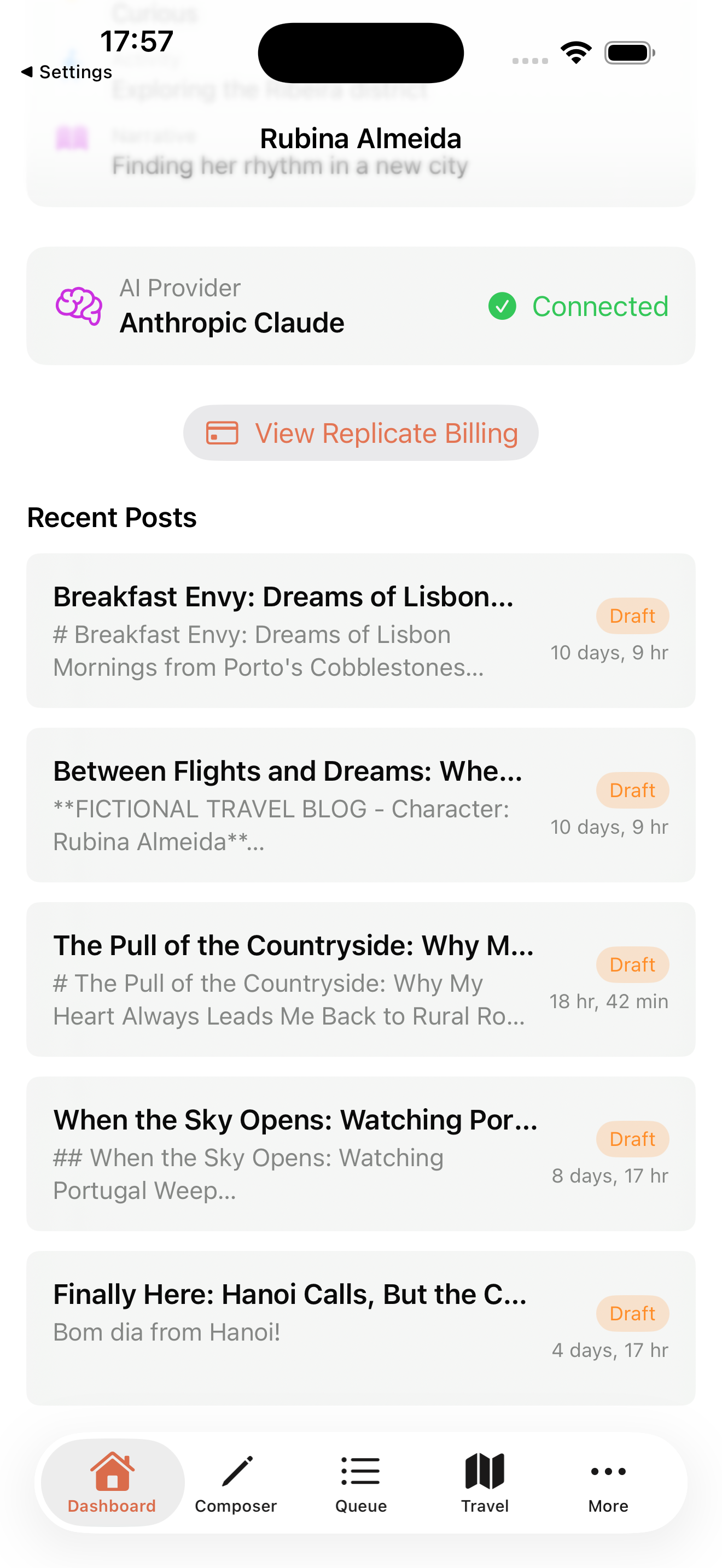 AI Provider connection with Anthropic Claude