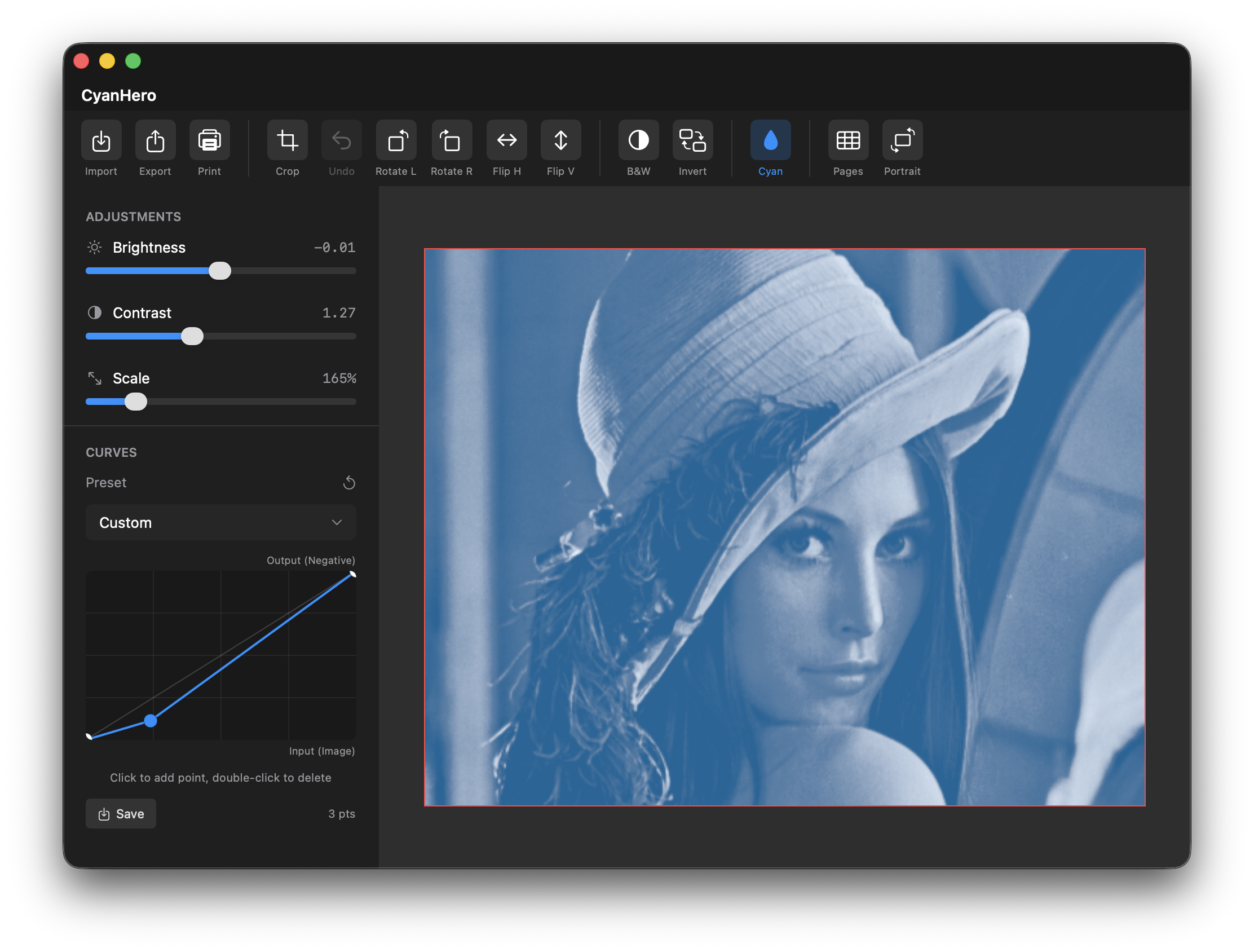 CyanHero App Interface